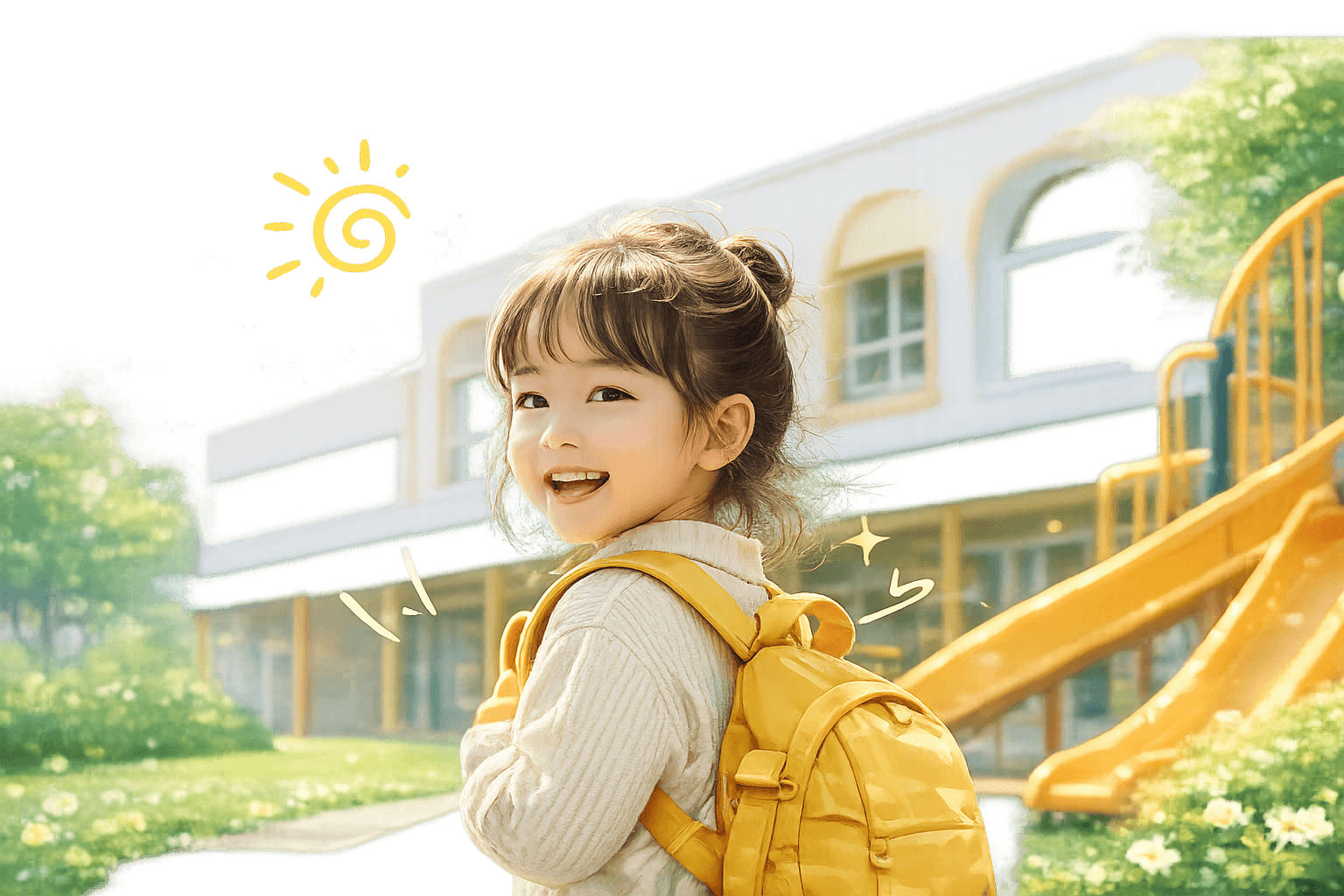 幼儿园操场上的孩子